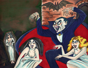 "DRACULA 8" is copyright ©2008 by Richard Sala.  All rights reserved.  Reproduction prohibited.