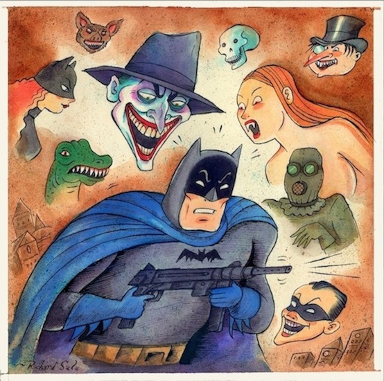 "The Bat Man" is copyright ©2008 by Richard Sala.  All rights reserved.  Reproduction prohibited.
