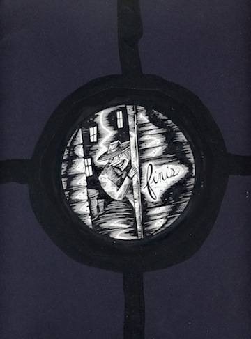"Chuckling Whatsit - Portrait - Mystery Tramp/Fini" is copyright ©2008 by Richard Sala.  All rights reserved.  Reproduction prohibited.