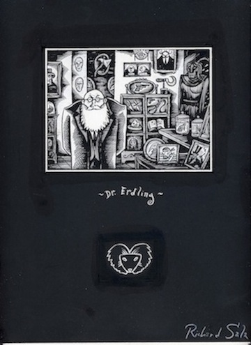 "Chuckling Whatsit - Portrait - Dr. Erdling" is copyright ©2008 by Richard Sala.  All rights reserved.  Reproduction prohibited.