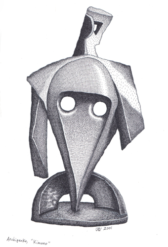 "ARCHIPENKO-framed pen & ink" is copyright ©2008 by J.R. Williams.  All rights reserved.  Reproduction prohibited.