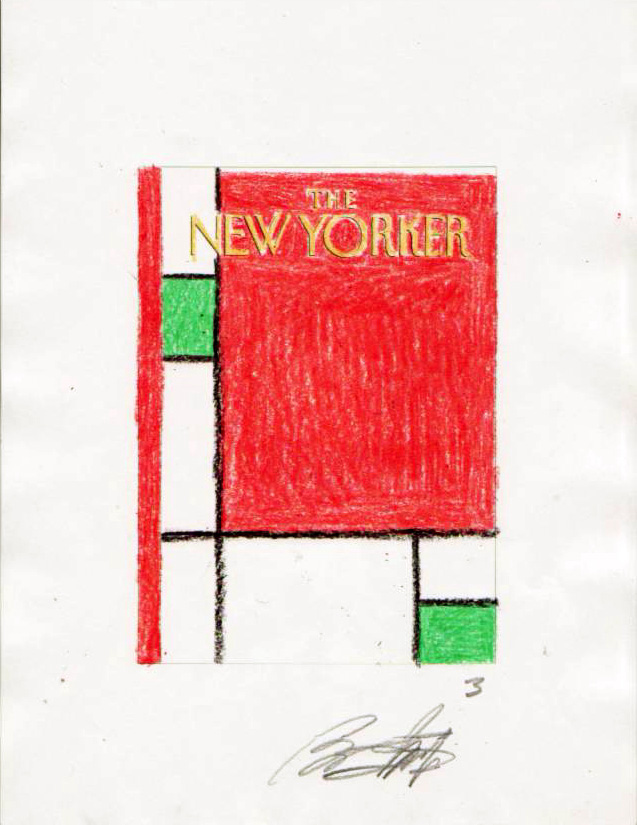 "New Yorker Cover Sketch (#3) 'Minimalist Christmas" is copyright ©2008 by Bob Staake.  All rights reserved.  Reproduction prohibited.