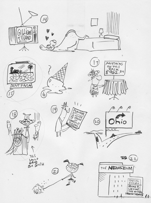 "Washington Post (9-up Thumbnails)" is copyright ©2008 by Bob Staake.  All rights reserved.  Reproduction prohibited.