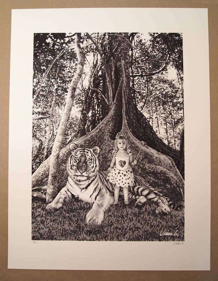 "TIGER & PRINCESS GICLÉE PRINT" is copyright &copy;2008 by Jim Blanchard.  All rights reserved.  Reproduction prohibited.