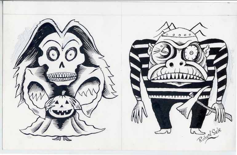 "Two Creepy Creatures from Evil Eye" is copyright ©2008 by Richard Sala.  All rights reserved.  Reproduction prohibited.