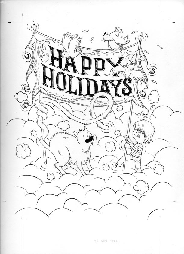 "Happy Holidays" is copyright ©2008 by Jordan Crane.  All rights reserved.  Reproduction prohibited.