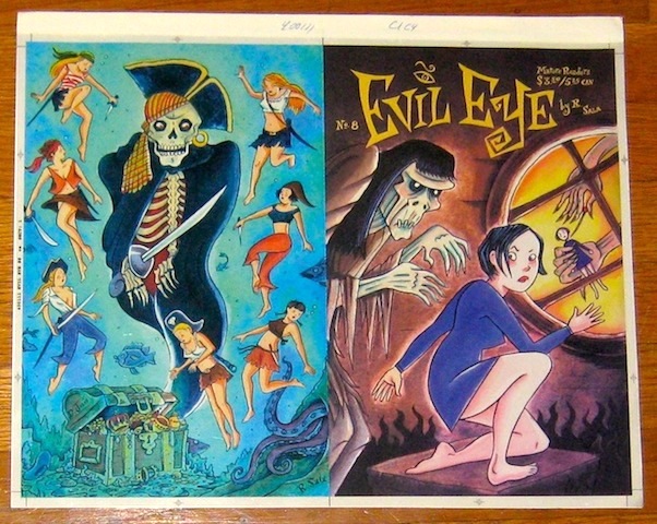 "Evil Eye #8 - Cover Proof" is copyright ©2008 by Richard Sala.  All rights reserved.  Reproduction prohibited.