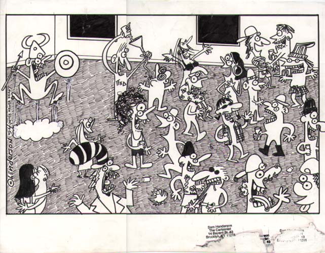 "Magic Whistle v.1 #4 cover" is copyright ©2008 by Sam Henderson.  All rights reserved.  Reproduction prohibited.