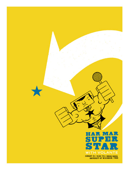 "HAR MAR SUPERSTAR silkscreen" is copyright ©2008 by Kevin Scalzo.  All rights reserved.  Reproduction prohibited.