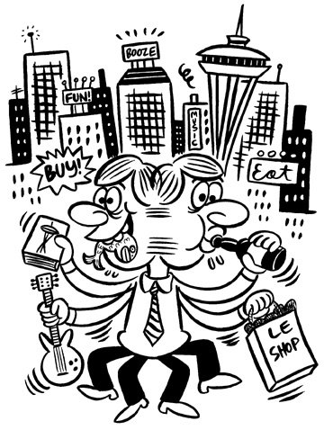 "Stranger Illo-Lots to do in Seattle Pt.2..." is copyright &copy;2008 by Johnny Ryan.  All rights reserved.  Reproduction prohibited.