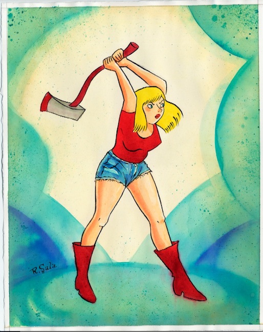 "Violent Girls: Fiery Farmer's Daughter" is copyright ©2008 by Richard Sala.  All rights reserved.  Reproduction prohibited.