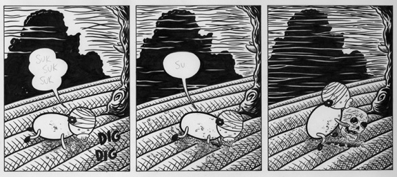 "INFANT FINDS A SKULL" is copyright ©2008 by Jeremy Eaton.  All rights reserved.  Reproduction prohibited.