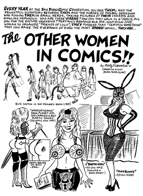 "'The Other Women in Comics' p.1" is copyright ©2008 by Mary Fleener.  All rights reserved.  Reproduction prohibited.