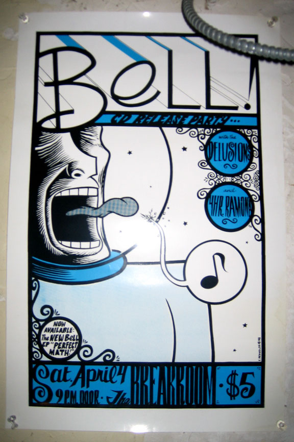 "Bell screenprint poster" is copyright ©2008 by Eric Reynolds.  All rights reserved.  Reproduction prohibited.