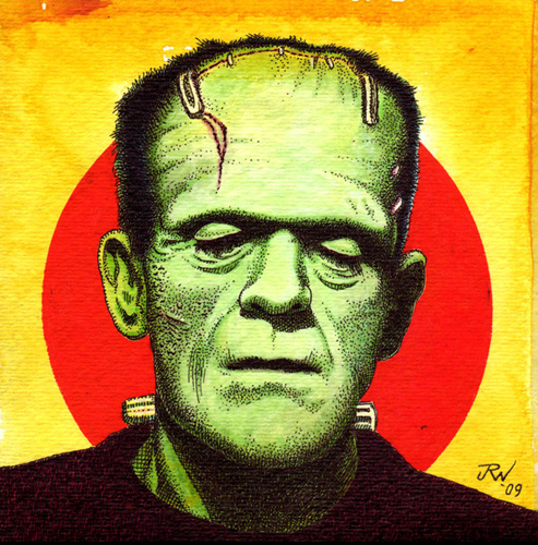 "Karloff-Frankenstein's Monster" is copyright ©2008 by J.R. Williams.  All rights reserved.  Reproduction prohibited.