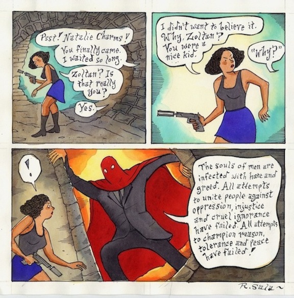 "Super-Enigmatix - Page 103" is copyright ©2008 by Richard Sala.  All rights reserved.  Reproduction prohibited.