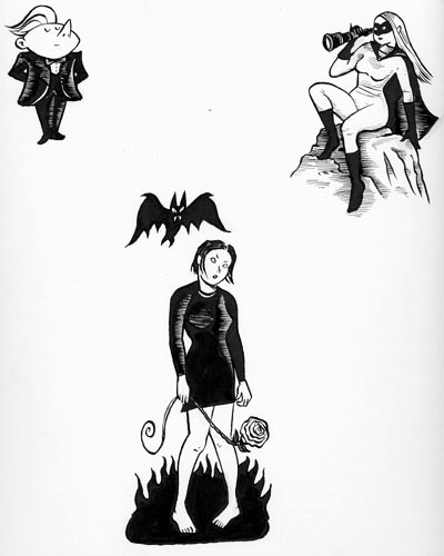 "Letters Page Art - Evil Eye #10" is copyright ©2008 by Richard Sala.  All rights reserved.  Reproduction prohibited.