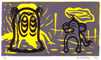 "block print - edition of one -2.5k1" is copyright ©2008 by Dennis Worden.  All rights reserved.  Reproduction prohibited.