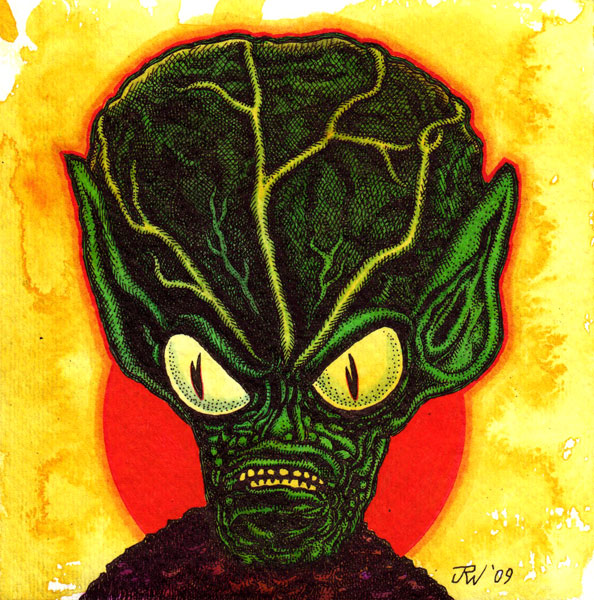"Saucer Man (Alien)" is copyright ©2008 by J.R. Williams.  All rights reserved.  Reproduction prohibited.