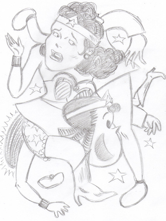 "CARTOON JUMBLE PENCIL -LITTLE LULU & WONDER WOMAN" is copyright ©2008 by Jeremy Eaton.  All rights reserved.  Reproduction prohibited.