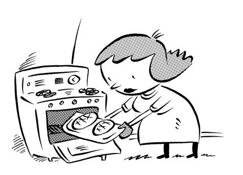 "Buns in the oven" is copyright &copy;2008 by Ivan Brunetti.  All rights reserved.  Reproduction prohibited.