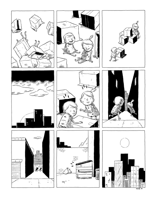 "Hopscotch, page 4" is copyright ©2008 by Martin Cendreda.  All rights reserved.  Reproduction prohibited.