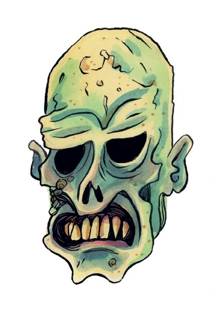"Unmasked Series: Cannibal Zombie" is copyright ©2008 by Richard Sala.  All rights reserved.  Reproduction prohibited.