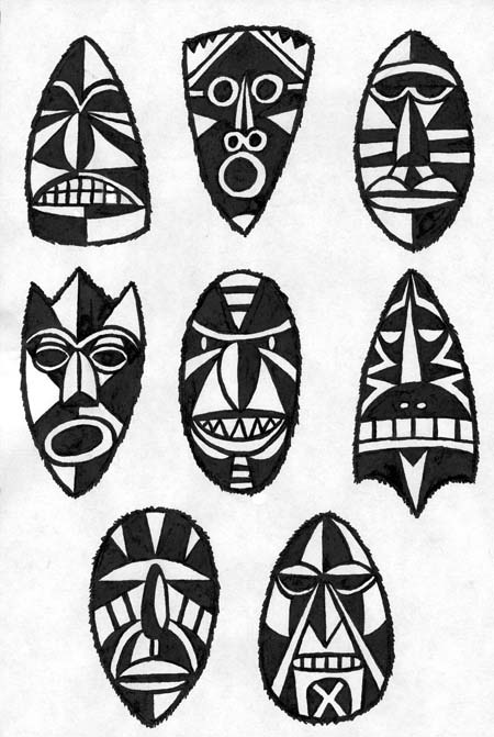 "Primitive Masks" is copyright ©2008 by J.R. Williams.  All rights reserved.  Reproduction prohibited.