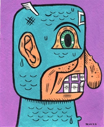 "Captain Dopey Nose painting" is copyright ©2008 by Kevin Scalzo.  All rights reserved.  Reproduction prohibited.