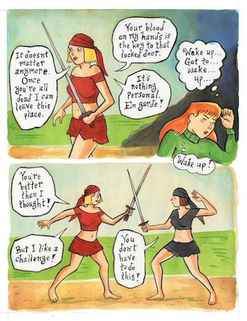 "Bloody Cardinal 2 - House of the Blue Dwarf - p.67" is copyright ©2008 by Richard Sala.  All rights reserved.  Reproduction prohibited.