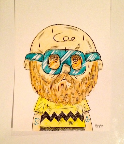 "HIPSTER CHARLIE BROWN" is copyright ©2008 by Kevin Scalzo.  All rights reserved.  Reproduction prohibited.