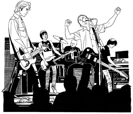 "Radiohead illustration" is copyright ©2008 by Jaime Hernandez.  All rights reserved.  Reproduction prohibited.