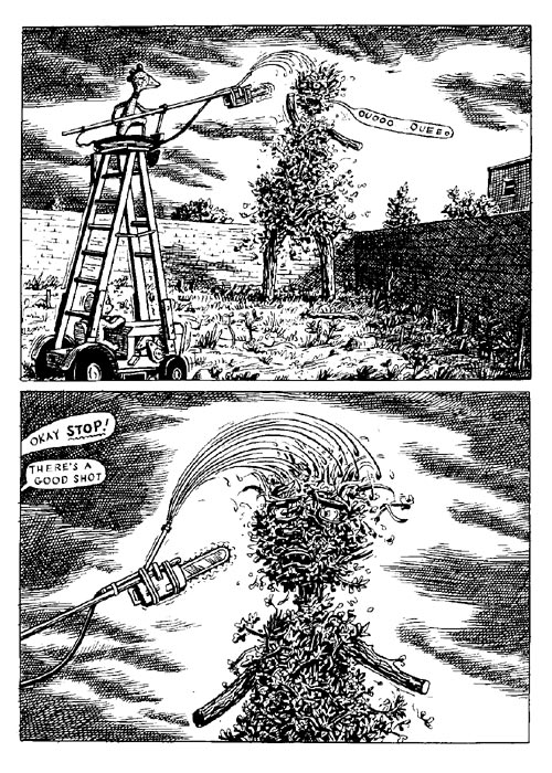 "Fuzz & Pluck chapter 4, page 4" is copyright ©2008 by Ted Stearn.  All rights reserved.  Reproduction prohibited.