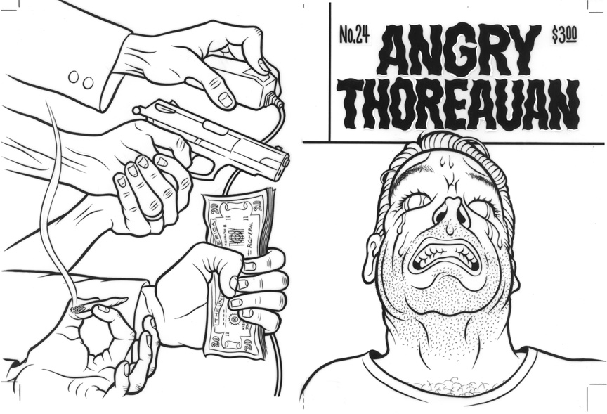 "ANGRY THOREAUAN #24 COVER ART" is copyright ©2008 by Jim Blanchard.  All rights reserved.  Reproduction prohibited.