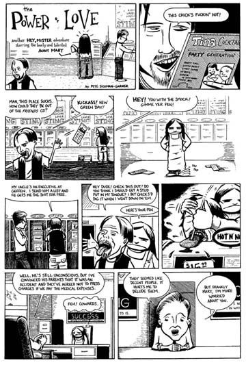 "Page One from the first comic I ever sold. . ." is copyright ©2008 by Pete Sickman-Garner.  All rights reserved.  Reproduction prohibited.