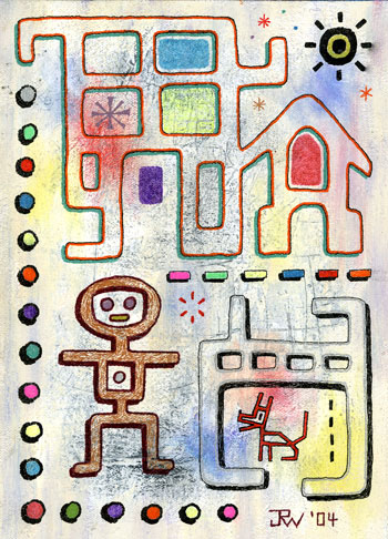 "The Gingerbread Boy (painting)" is copyright ©2008 by J.R. Williams.  All rights reserved.  Reproduction prohibited.