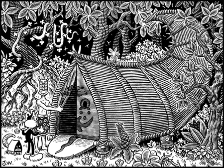 "IT'S A GIFT" is copyright ©2008 by Jim Woodring.  All rights reserved.  Reproduction prohibited.