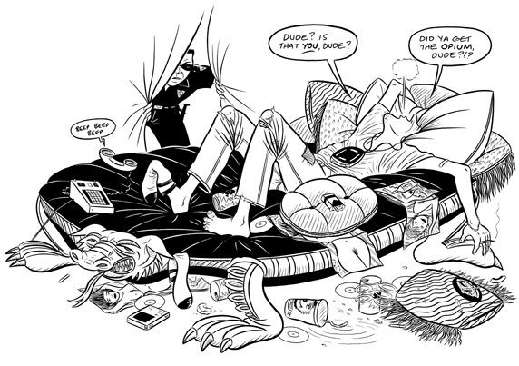 "THE OPIUM SLACKER" is copyright ©2008 by Jeremy Eaton.  All rights reserved.  Reproduction prohibited.