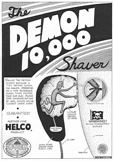 "Demon Shaver  page from SLUR" is copyright ©2008 by Dennis Worden.  All rights reserved.  Reproduction prohibited.