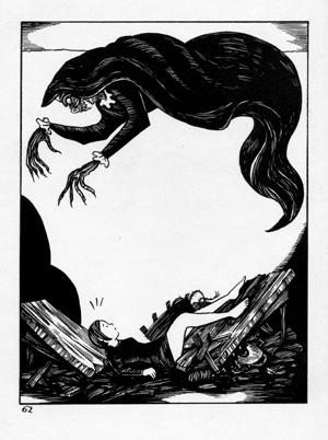 "Peculia & The Groon Grove Vampires pg 62" is copyright ©2008 by Richard Sala.  All rights reserved.  Reproduction prohibited.