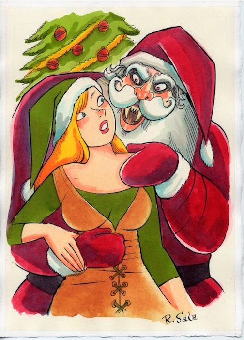 "Christmas Evil 02" is copyright ©2008 by Richard Sala.  All rights reserved.  Reproduction prohibited.