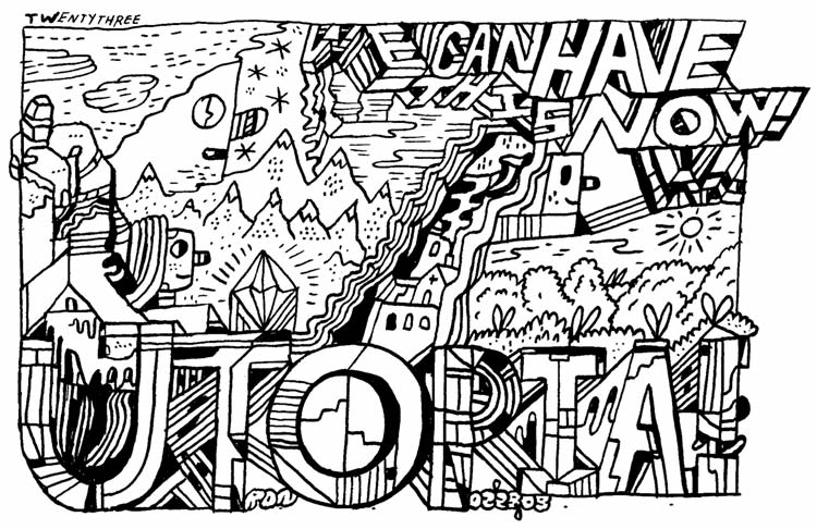 "ENTER THE CARTOON UTOPIA #23" is copyright ©2008 by Ron Regé, Jr..  All rights reserved.  Reproduction prohibited.