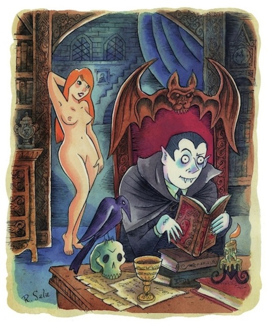 "Dracula Art for Playboy Magazine" is copyright ©2008 by Richard Sala.  All rights reserved.  Reproduction prohibited.