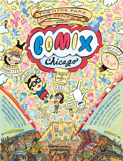 "Comix Chicago Poster" is copyright ©2008 by David Heatley.  All rights reserved.  Reproduction prohibited.