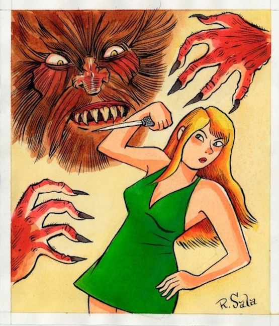 "Werewolf!" is copyright ©2008 by Richard Sala.  All rights reserved.  Reproduction prohibited.