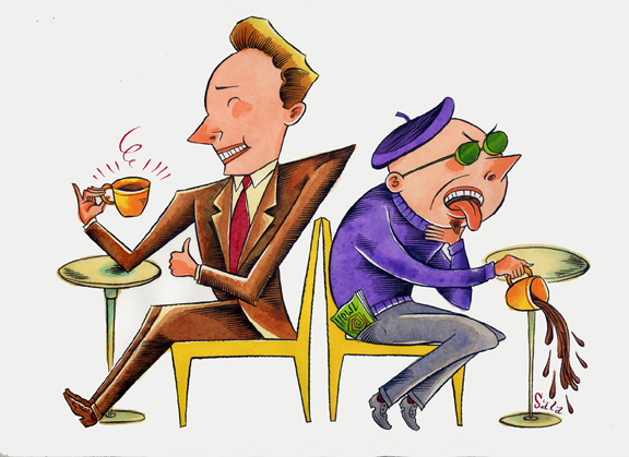 "Corporate Coffee" is copyright ©2008 by Richard Sala.  All rights reserved.  Reproduction prohibited.