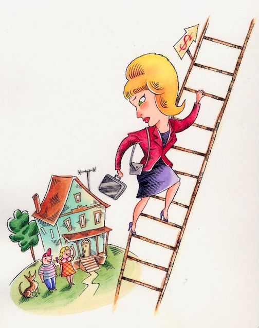"Ladder to Success" is copyright ©2008 by Richard Sala.  All rights reserved.  Reproduction prohibited.