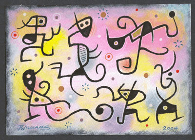 "MIRO, MIRO (painting)" is copyright ©2008 by J.R. Williams.  All rights reserved.  Reproduction prohibited.