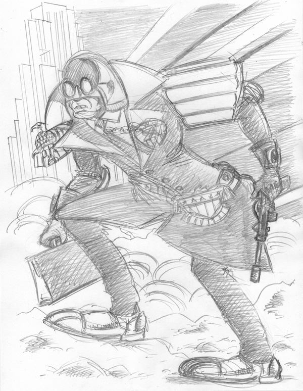 "CARTOON JUMBLE PENCIL - JUDGE DREDD & MISTER X" is copyright ©2008 by Jeremy Eaton.  All rights reserved.  Reproduction prohibited.