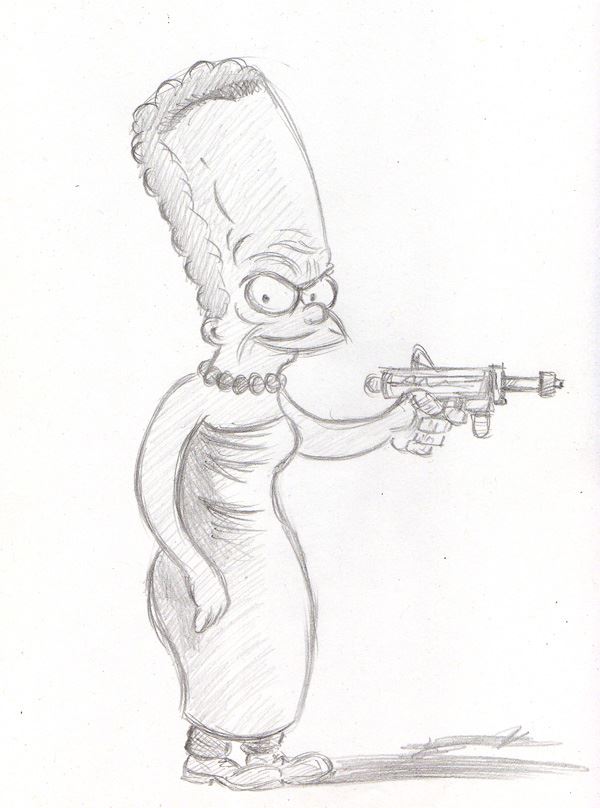 "CARTOON JUMBLE PENCIL - MARGE SIMPSON & THE LE" is copyright ©2008 by Jeremy Eaton.  All rights reserved.  Reproduction prohibited.